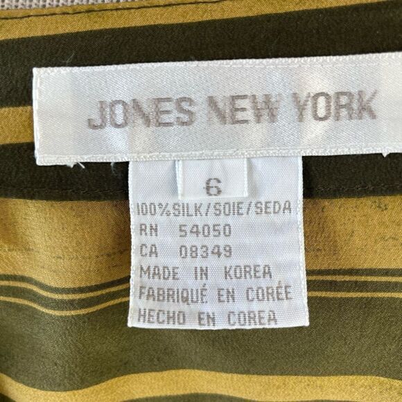 Jones New York Two-Piece Matching Silk Top and Midi Skirt Size 6 EUC - Picture 12 of 12